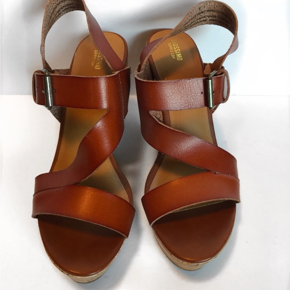 Massimo Dutti Brown Leather Sandals Minimalist Design
